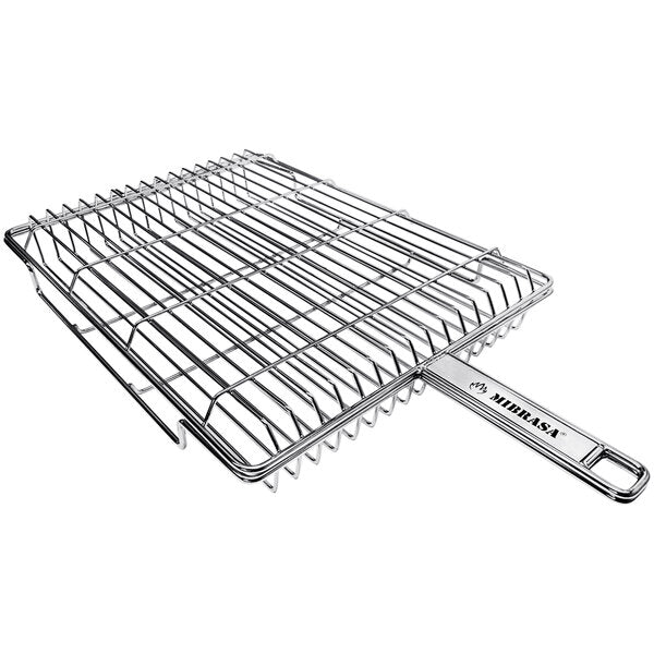 Stainless Steel Wire Grid Double Turbot Grill Basket - 2.4" Height