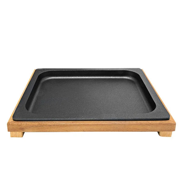 Cast Iron "Llauna" 1/2 with Iroko Wood Support