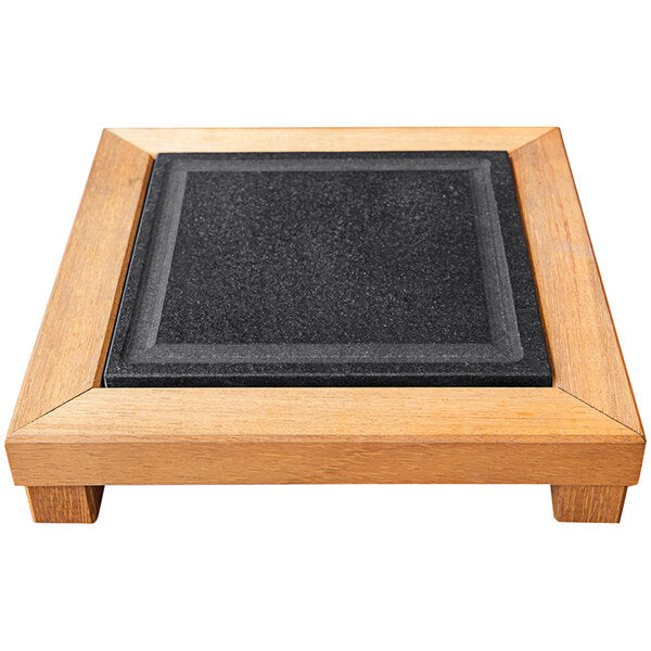 Granite Slab with Iroko Wood Support -- Small