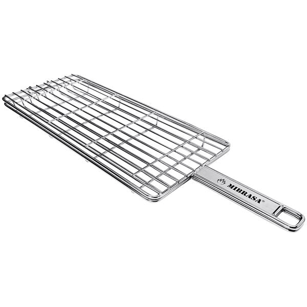 Stainless Steel Wire Long Double Grill Basket -- 0.8" Height