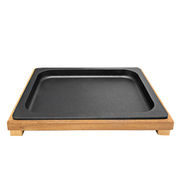 Cast Iron "Llauna" 1/3 with Iroko Wood Support