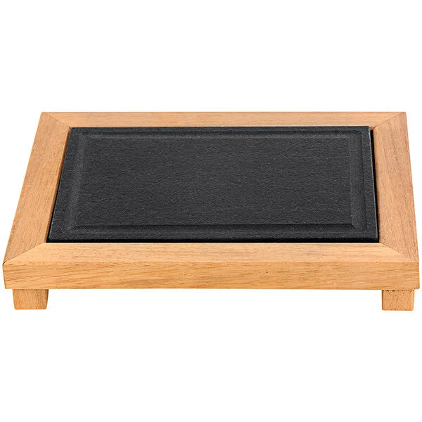 Granite Slab with Iroko Wood Support -- Medium